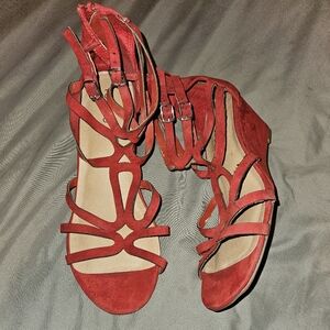 Red Caged Midi Wedge from Torrid